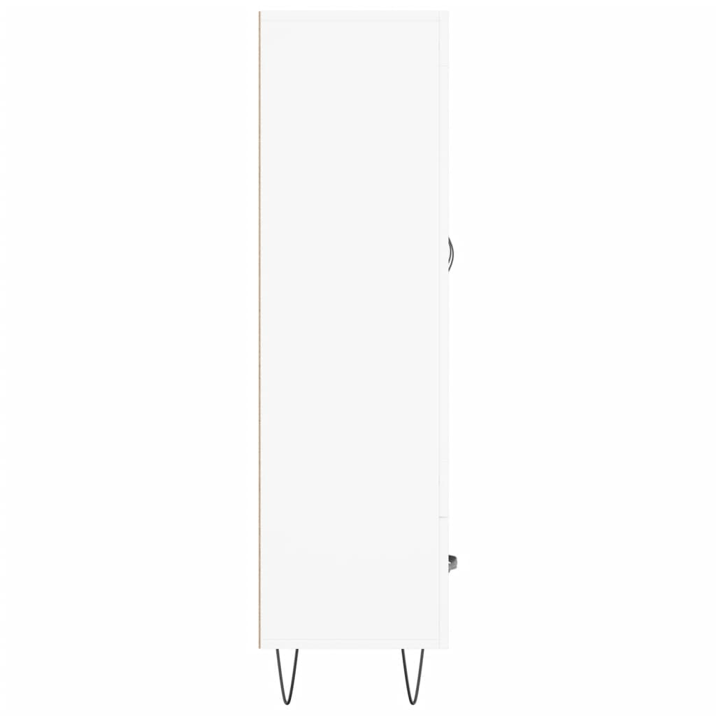 Credenza Bianca 69,5x31x115 cm in Legno Multistrato