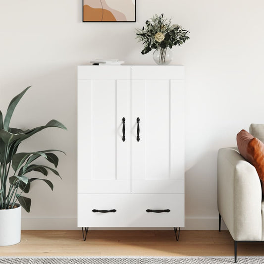 Credenza Bianca 69,5x31x115 cm in Legno Multistrato | homemem39