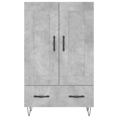 Credenza Grigio Cemento 69,5x31x115 cm in Legno Multistrato