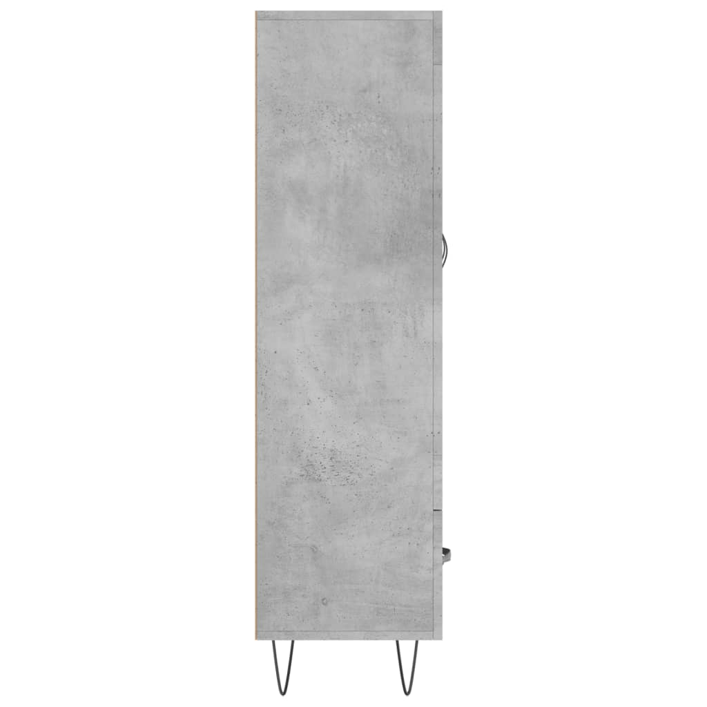 Credenza Grigio Cemento 69,5x31x115 cm in Legno Multistrato