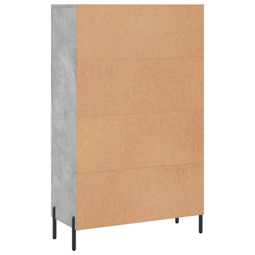 Credenza Grigio Cemento 69,5x31x115 cm in Legno Multistrato
