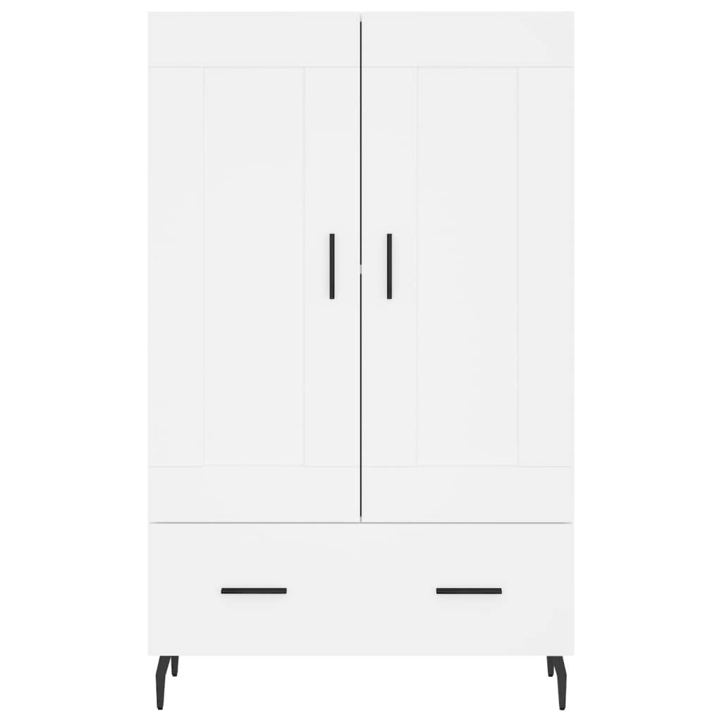 Credenza Bianca 69,5x31x115 cm in Legno Multistrato