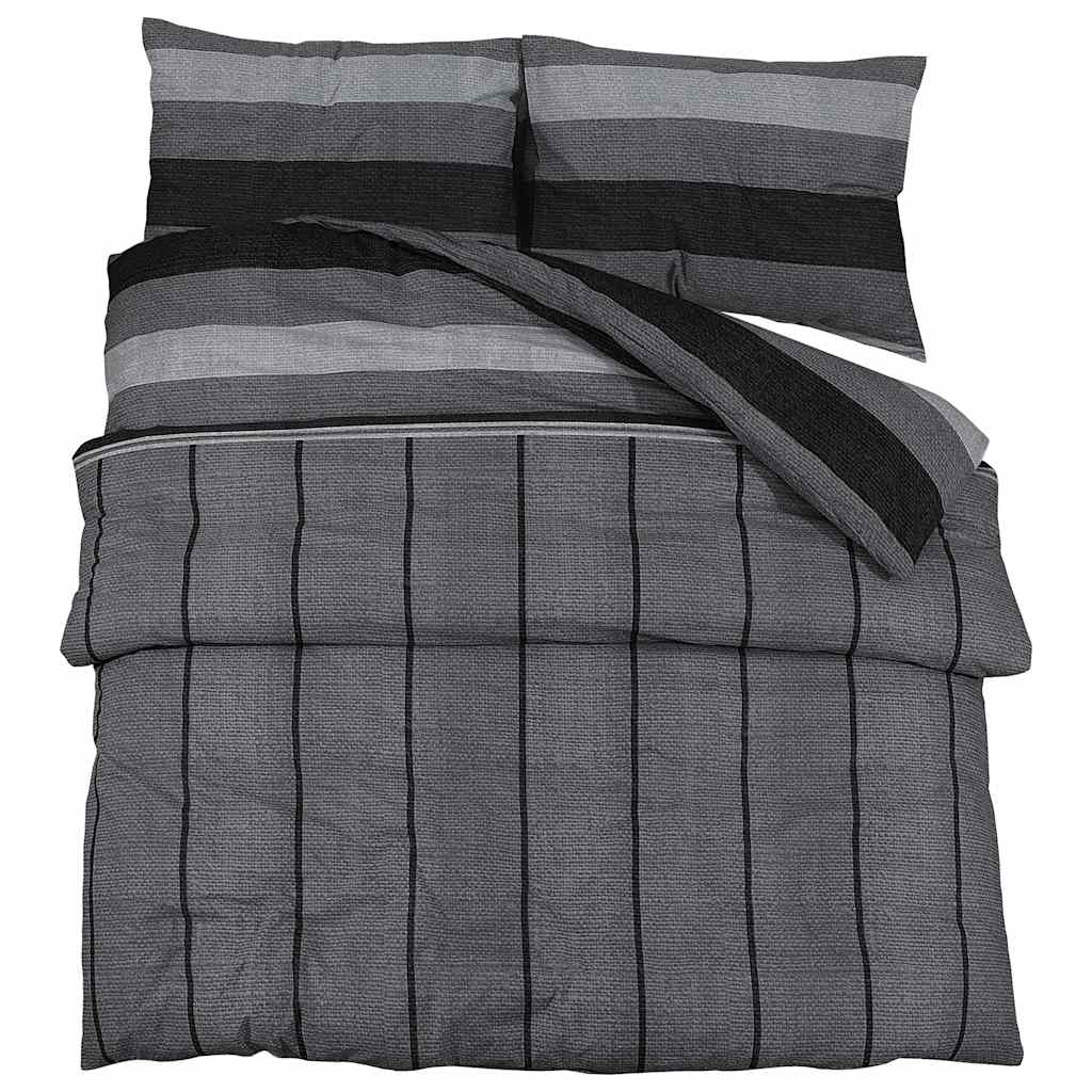 Set Copripiumino Grigio Scuro 240x220 cm in Cotone