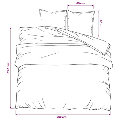 Set Copripiumino Grigio Scuro 260x240 cm in Cotone | homemem39