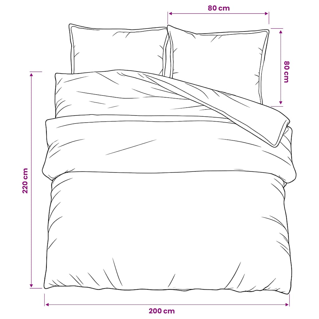 Set Copripiumino Grigio Scuro 200x220 cm in Cotone | homemem39
