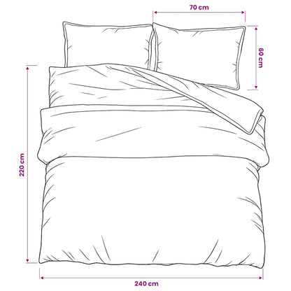 Set Copripiumino Grigio 240x220 cm in Cotone | homemem39