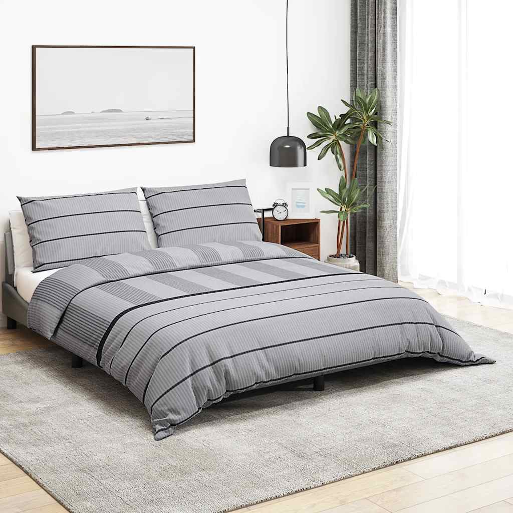 Set Copripiumino Grigio 135x200 cm in Cotone