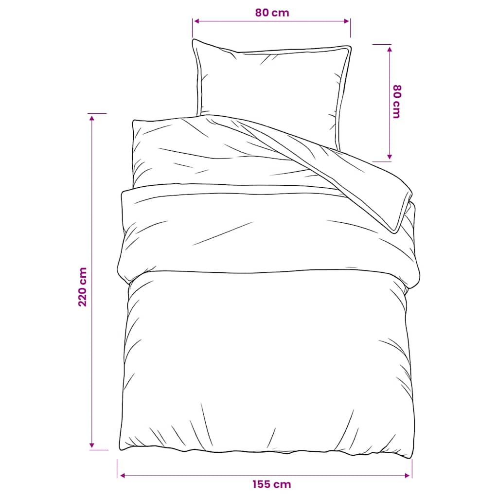 Set Copripiumino Grigio 155x220 cm in Cotone | homemem39