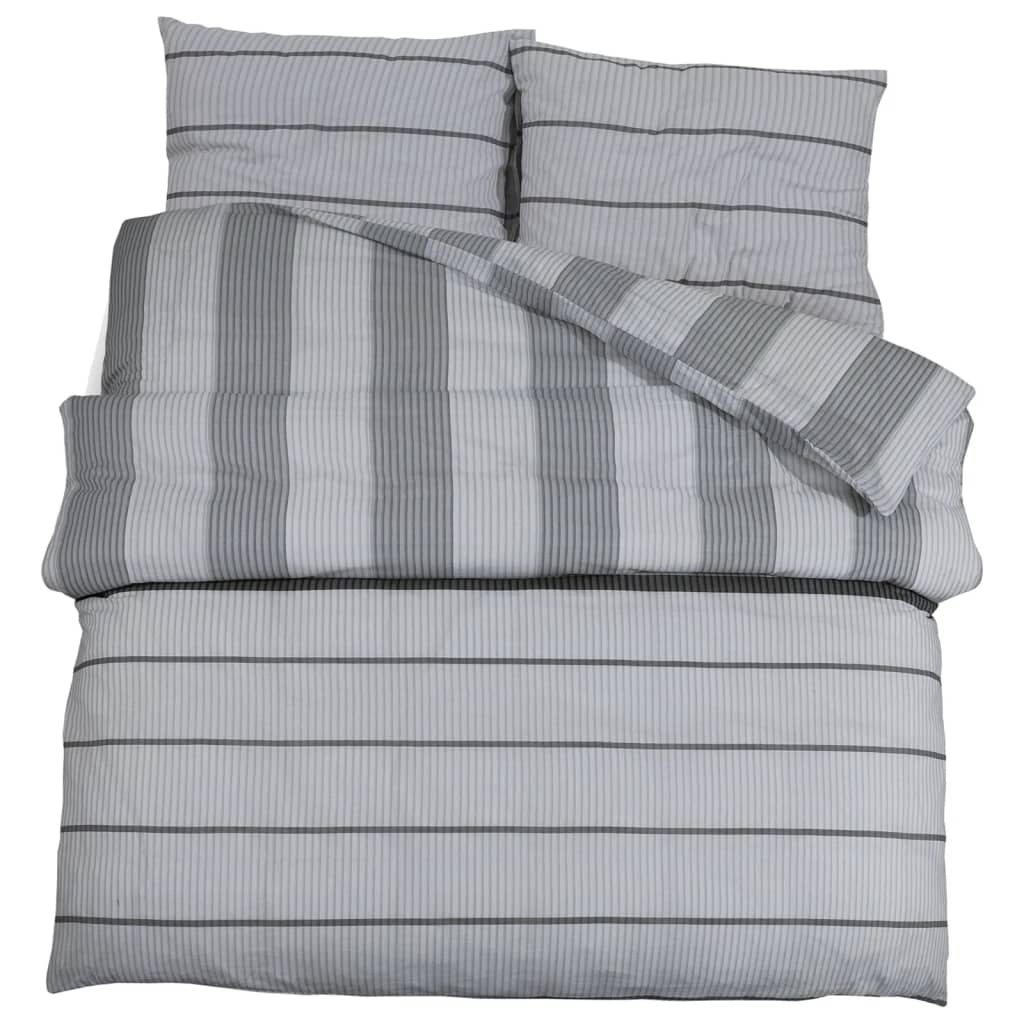 Gray Duvet Cover Set 200x200 cm in Cotton