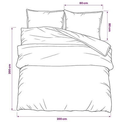 Set Copripiumino Grigio 200x200 cm in Cotone | homemem39