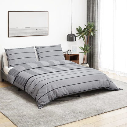 Gray Duvet Cover Set 200x200 cm in Cotton