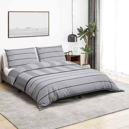 Set Copripiumino Grigio 200x200 cm in Cotone