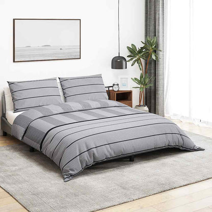 Set Copripiumino Grigio 200x200 cm in Cotone