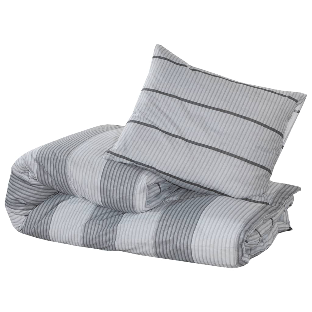 Set Copripiumino Grigio 260x220 cm in Cotone - homemem39