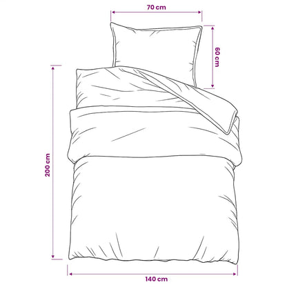 Set Copripiumino Grigio 140x200 cm in Cotone | homemem39