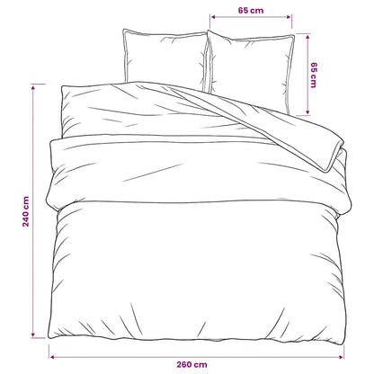 Set Copripiumino Grigio 260x240 cm in Cotone | homemem39