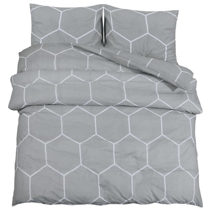 Gray Duvet Cover Set 140x200 cm in Cotton