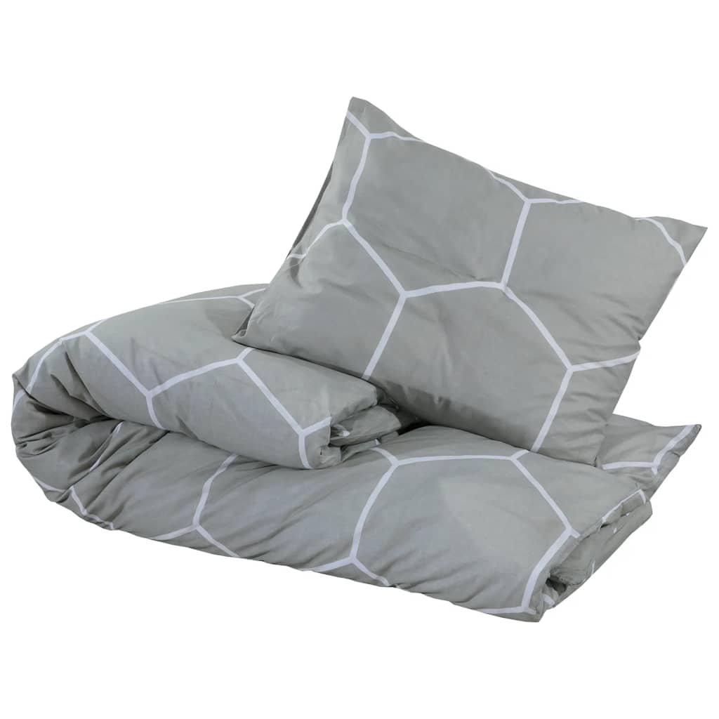 Gray Duvet Cover Set 140x200 cm in Cotton