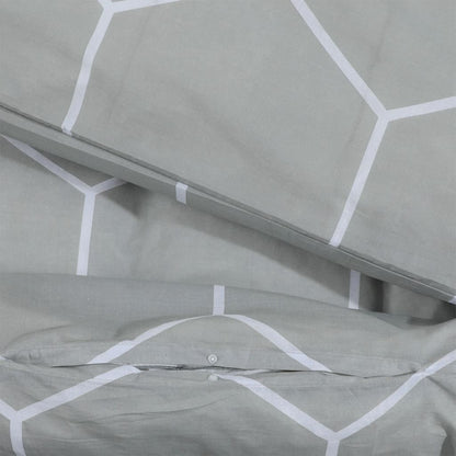 Gray Duvet Cover Set 140x200 cm in Cotton