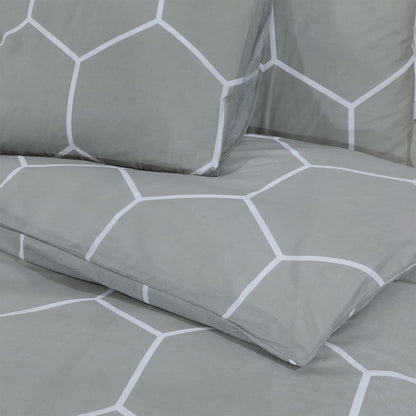 Gray Duvet Cover Set 140x200 cm in Cotton