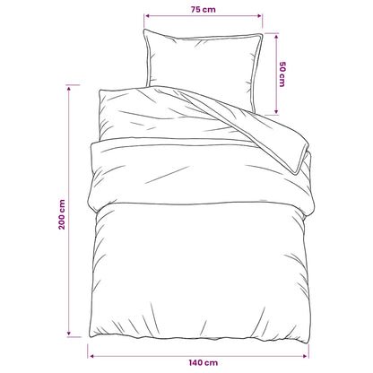 Set Copripiumino Grigio 140x200 cm in Cotone | homemem39