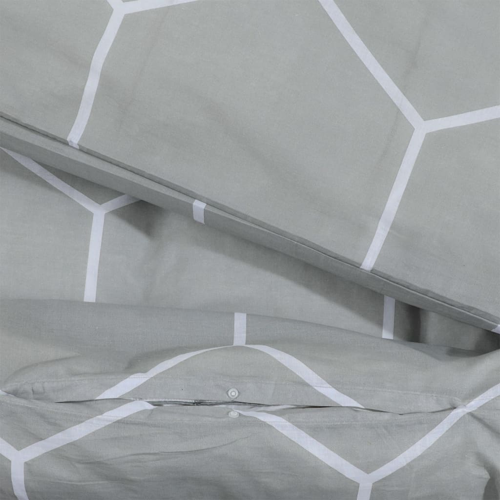 Gray Duvet Cover Set 260x220 cm in Cotton