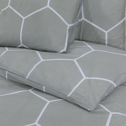 Gray Duvet Cover Set 260x220 cm in Cotton