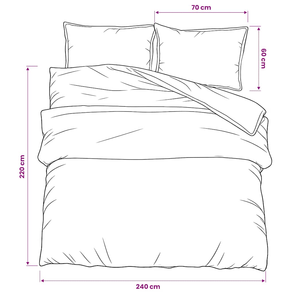 Set Copripiumino Grigio 240x220 cm in Cotone | homemem39