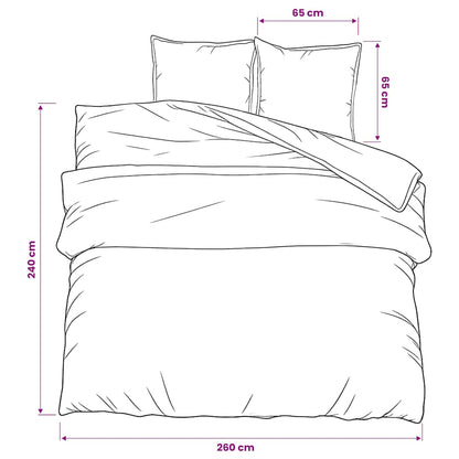 Set Copripiumino Grigio 260x240 cm in Cotone | homemem39