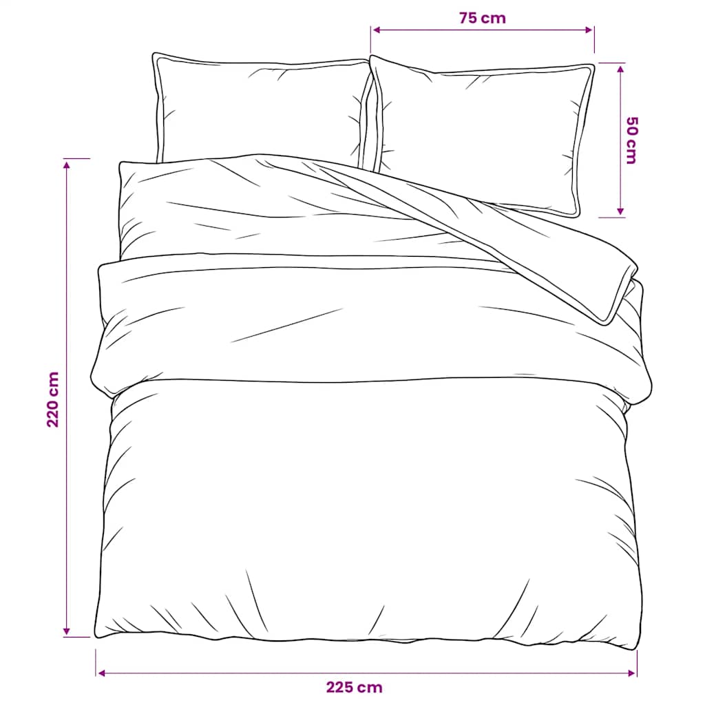 Set Copripiumino Grigio 225x220 cm in Cotone | homemem39