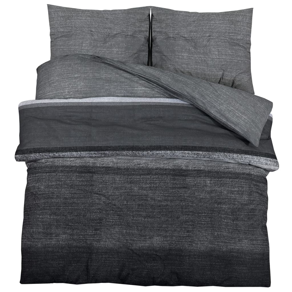 Dark Gray Duvet Cover Set 200x200 cm in Cotton