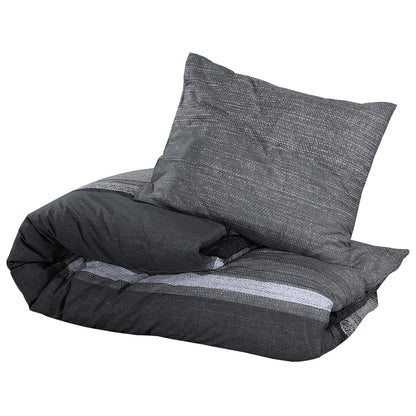 Dark Gray Duvet Cover Set 200x200 cm in Cotton