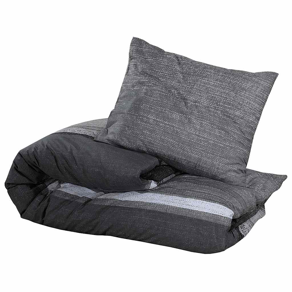 Set Copripiumino Grigio Scuro 200x200 cm in Cotone