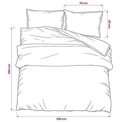 Set Copripiumino Grigio Scuro 200x200 cm in Cotone | homemem39