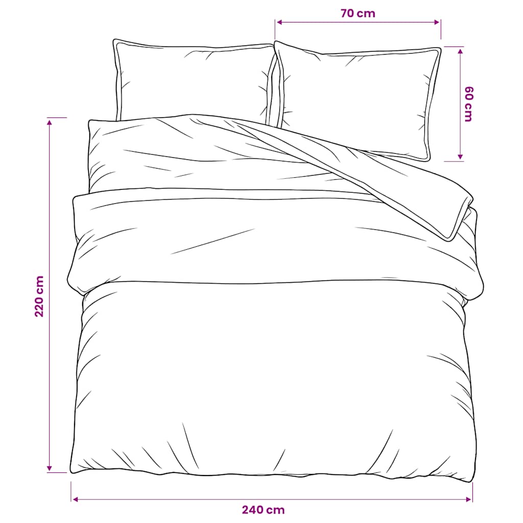 Set Copripiumino Grigio Scuro 240x220 cm in Cotone | homemem39