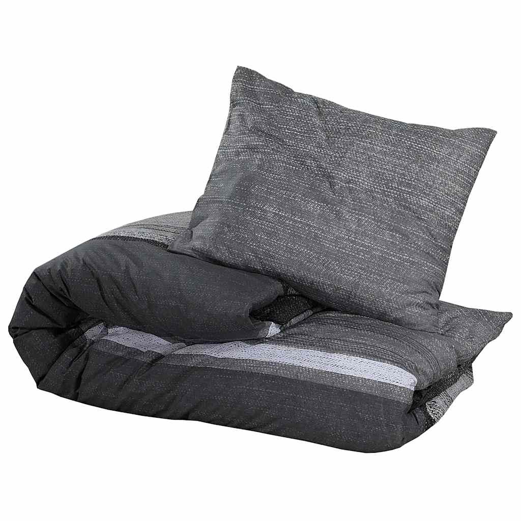 Set Copripiumino Grigio Scuro 220x240 cm in Cotone