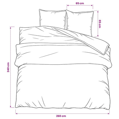 Set Copripiumino Grigio Scuro 260x240 cm in Cotone | homemem39