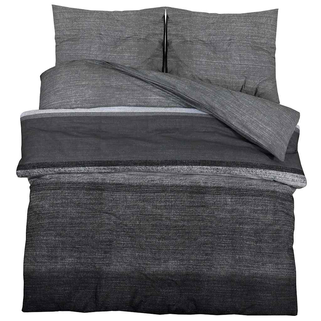 Set Copripiumino Grigio Scuro 135x200 cm in Cotone