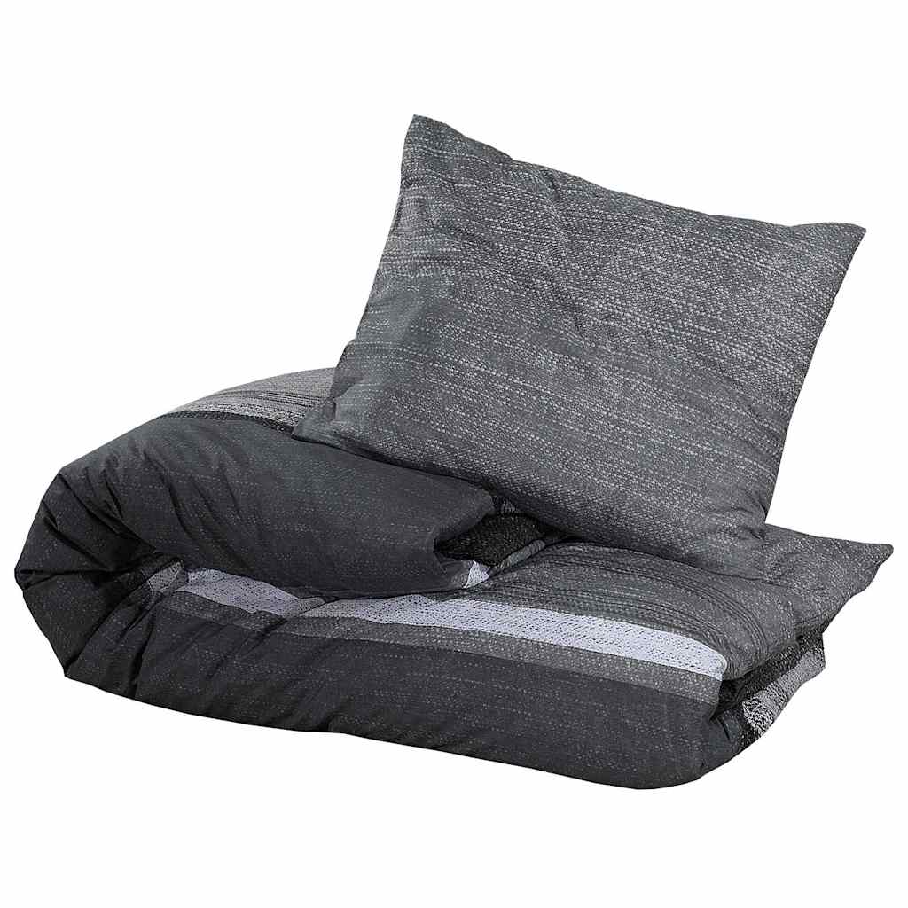 Set Copripiumino Grigio Scuro 155x220 cm in Cotone