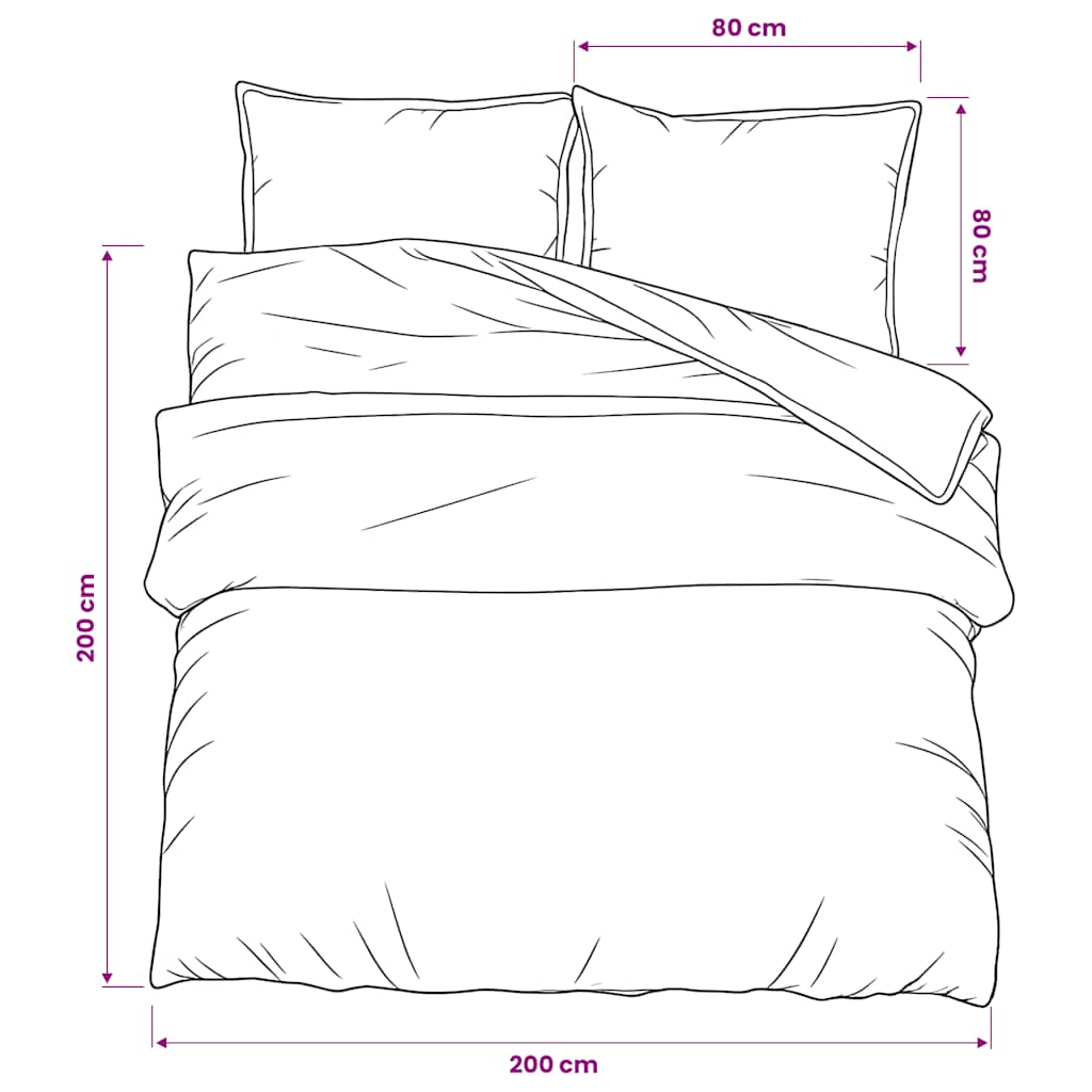 Set Copripiumino Grigio Scuro 200x200 cm in Cotone | homemem39