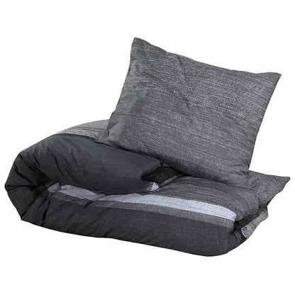 Set Copripiumino Grigio Scuro 200x200 cm in Cotone