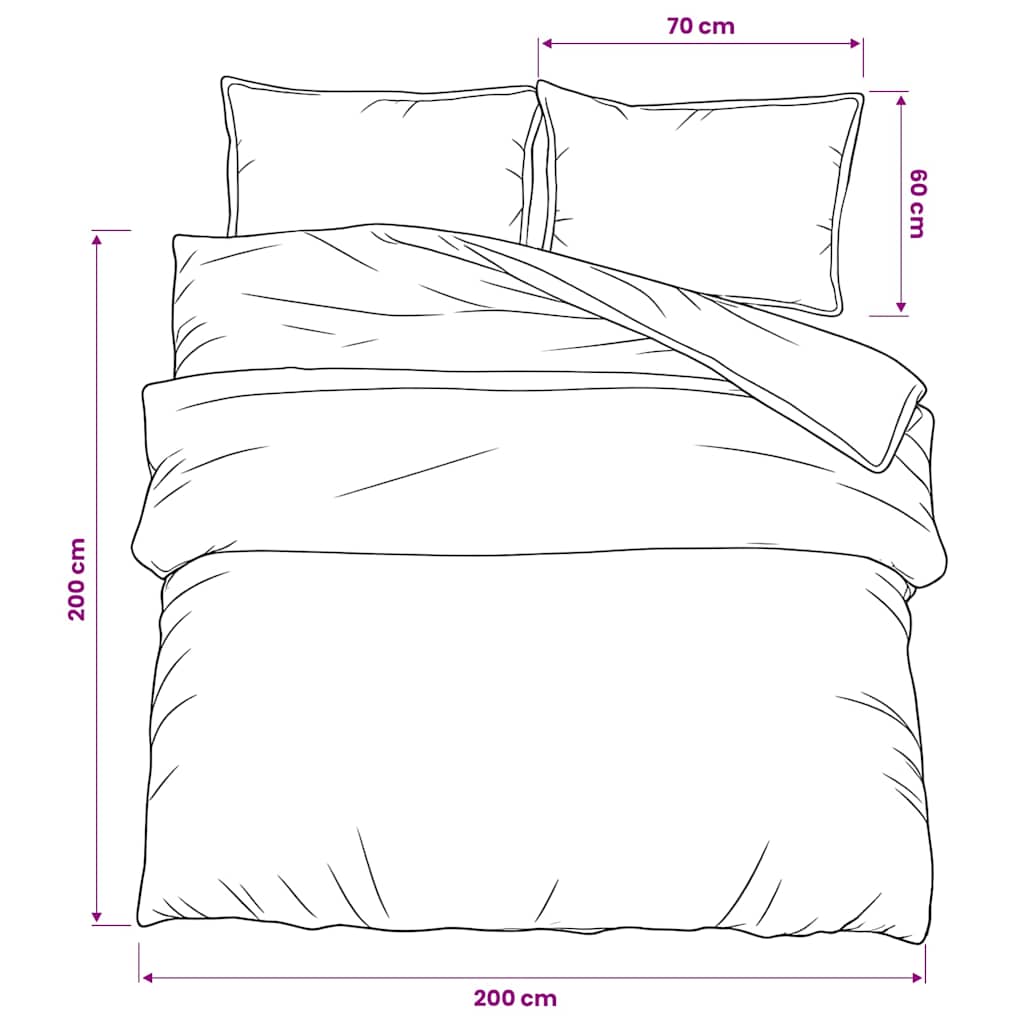 Set Copripiumino Nero e Bianco 200x200 cm in Cotone | homemem39