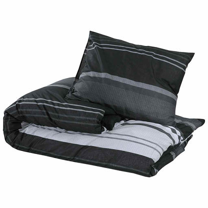 Set Copripiumino Nero e Bianco 240x220 cm in Cotone