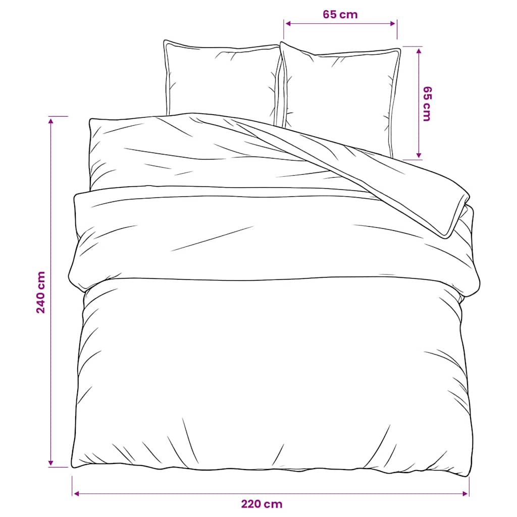 Set Copripiumino Nero e Bianco 220x240 cm in Cotone | homemem39