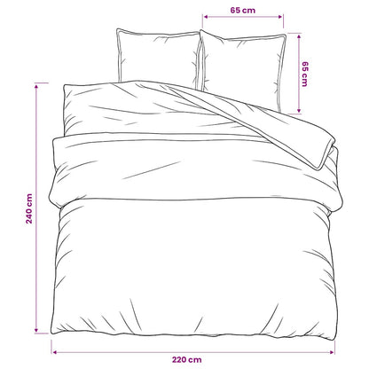 Set Copripiumino Nero e Bianco 220x240 cm in Cotone | homemem39