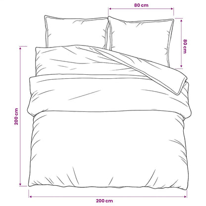 Set Copripiumino Nero e Bianco 200x200 cm in Cotone | homemem39