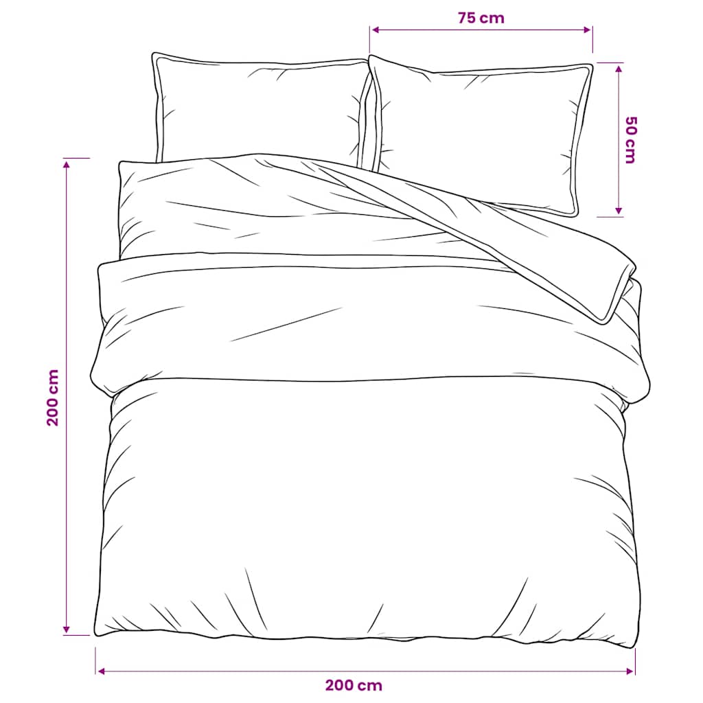 Set Copripiumino Nero e Bianco 200x200 cm in Cotone | homemem39