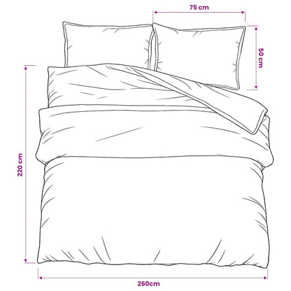 Set Copripiumino Nero e Bianco 260x220 cm in Cotone | homemem39