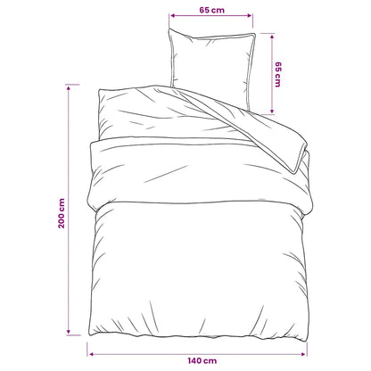 Set Copripiumino Rosa 140x200 cm in Cotone | homemem39