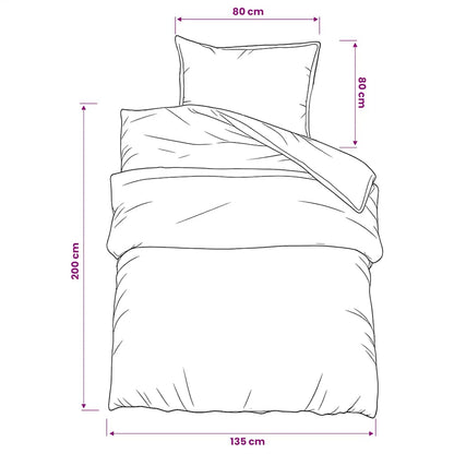 Set Copripiumino Rosa 135x200 cm in Cotone | homemem39